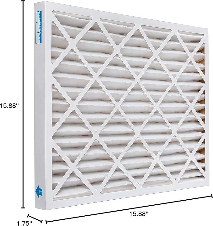 Aerostar 16x22x2 MERV 8, Pleated Air Filter, 16x22x2, Box of 6, Made in the USA