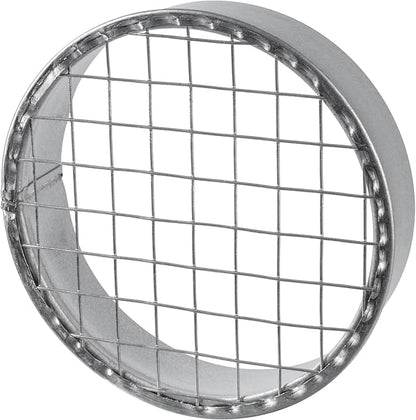 Repa Market Ø5 Inch Duct Cover – Galvanized Steel Round Duct Cap with Mesh Screen – HVAC Exhaust or Intake Vent – Exterior Pipe Air Outlet – Spiral Ventilation Ducting Metal End Plug