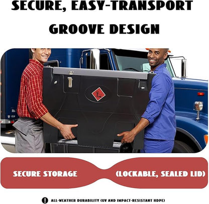 Portable Fuel Storage 58 Gallon Diesel Only Heavy-Duty PE Transfer Tank Container 12V Pump 10GPM Flow Rate,Auto Nozzle,13ft Hose,Water Filter,for Truck Bed,On-Site Refuel Equipment Fueling