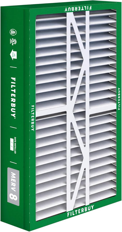 Filterbuy 17.5x27x5 Air Filter MERV 8 Essential Dust & Allergy Defense (4-Pack), Pleated HVAC AC Furnace Filters for Trane Perfect Fit & American Standard (Actual Size: 17.13 x 26.13 x 4.97)