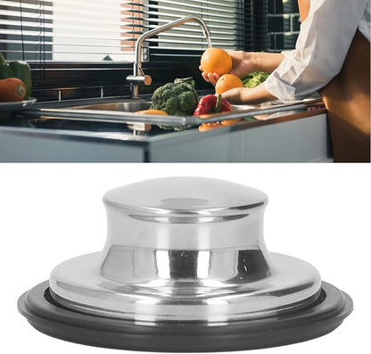 Kitchen Sink Stopper, Odorless Sink Plug Cover, Stainless Steel Garbage Disposal Stopper, Stopper for Sink Drain Filter, Fine Production Process, 86mm Outer Diameter