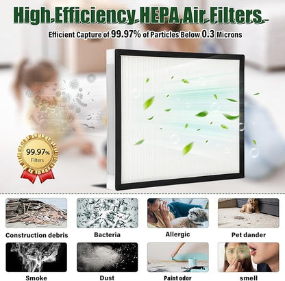 2 Packs F301H HEPA Filter, AS-550 Air Scrubber Stage 2 HEPA 550 Air Filter Compatibile with BlueDri,16 x 19 x 2" Air Shield 550 HEPA Air Scrubber Filter for BlueDri, Dri-Eaz, Phoenix, and Bear