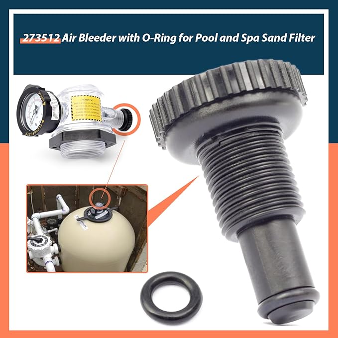 273512 Air Bleeder with O-Ring Replacement for Triton TR100C TR140C C-3 Pool and Spa Sand Filter and Valve
