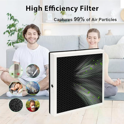 770 Fliter 2-in-1 HEPA/Activated Carbon Filter Replacement Set for AlorAir PureAiro HEPA Pro/Max Air Scrubber 770/870/970 (3 Pack)