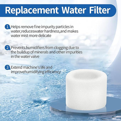 8-Pack Humidifier Premium Replacement Filters for LEVOIT Superior 6000S Smart Evaporative Humidifier + 4-Pack Top Fill Humidifier Filters Replacement, Gray