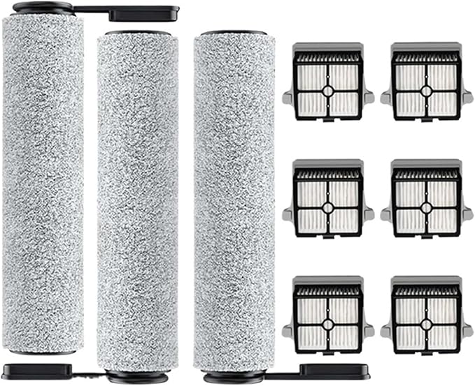 Wet and Dry Vacuum Cleaner Roller Brushes & Filters, Compatible for Tineco, Floor ONE S7 ProS6, Vacuum Cleaner Accessories Floor Scrubber Parts(C)