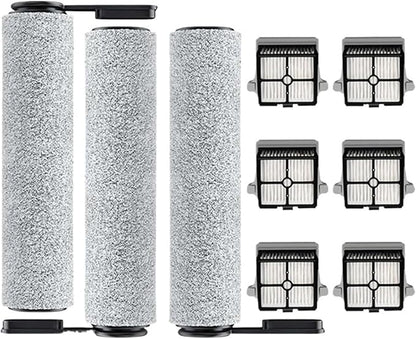 Wet and Dry Vacuum Cleaner Roller Brushes & Filters, Compatible for Tineco, Floor ONE S7 ProS6, Vacuum Cleaner Accessories Floor Scrubber Parts(C)