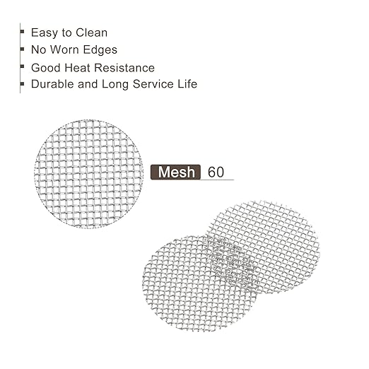 MECCANIXITY Pipe Screen Stainless Steel Screens, 3/8 Inch (9.5mm) Diameter for Pipe Filter, Pack of 40