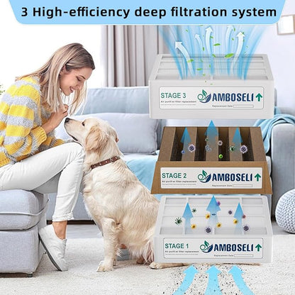 3 Pack Replacement Filter Set of 3 Filters - Compatible with IQAir HealthPro Series Air Purifier