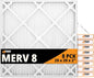Tiger Tough 20x20x2 Air Filter MERV 8 MPR 600-800, High-Performance Pleated HVAC AC Furnace Filter Replacement for Home, 8-Pack