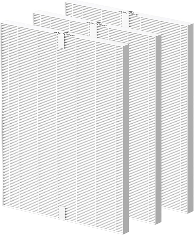 Smilyan 116130 Filter H Replacement True HEPA for Winix 5500-2 and AM80 Air Purifier, 3 Pack HEPA Filter Only (3 Hepa Filters)