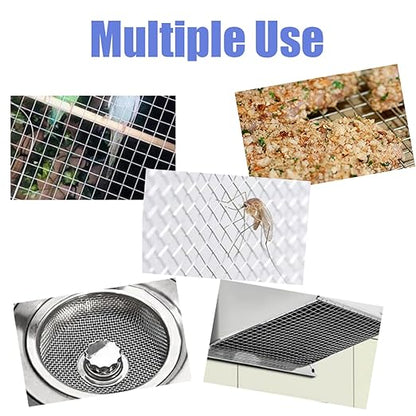 Stainless Steel Mesh Screen 12 Mesh No Rust Sturdy Metal Wire Mesh Easy to Work Heat Resisting Woven Mesh for Vent Garden Window Screen Cage DIY Projects