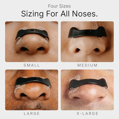 Intake Breathing Magnetic Nasal Strips Starter Kit (30 Count, Black) - Boost Oxygen Intake, Reduce Snoring, Improve Sleep Quality - Sweat Resistant, Nasal Strips - Extra Strength Snoring Solution