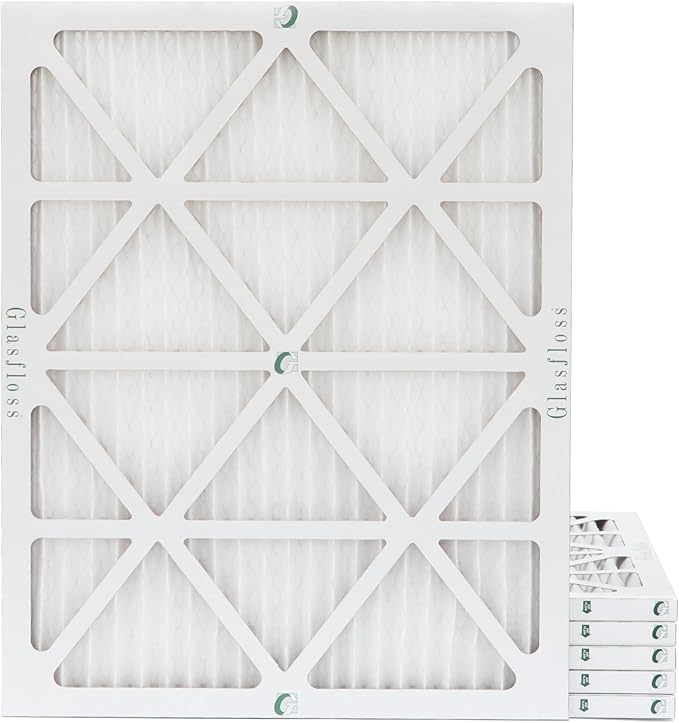 Glasfloss ZL 20x23x1 MERV 10 (FPR 5-6) AC Furnace Air Filters. (Box of 6). Actual Size: 19-1/2 x 22-1/2 x 7/8