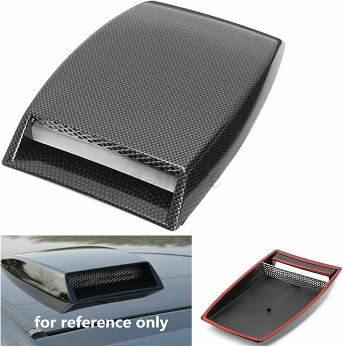 Car Air Flow Intake Hood Scoop Vent Bonnet Decorative Covers Kit Universal Compatible With BMW And Audi Compatible With Benz And Focus(Black)