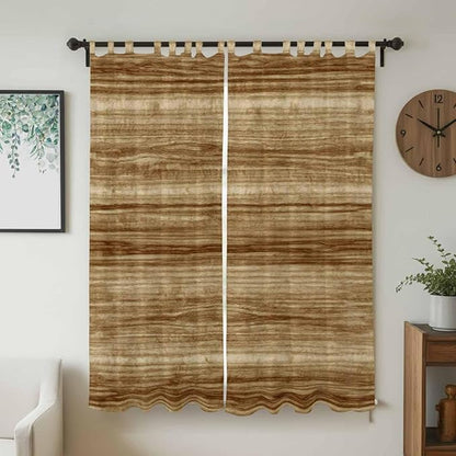 Vintage Western Living Room Curtains 96 Inch Length, Window Curtains Tab Top, Rustic Farmhouse Wooden Grain Barn Door Light Filtering Window Treatments Drapes 52"x96" 2 Panel