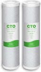 SimPure Whole House Water Filter Cartridges 5 Micron 20" x 4.5" CTO Activated Carbon Block, For DB20P, FC25B, CTO20BB, WHB20, 2 Pack