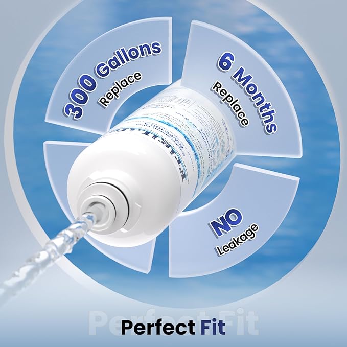 BORPLFTR55 Replacement for Bosch Ultra Clarity Pro BORPLFTR50, 12033030, 12028325, 11025825, 11032531, B36CT80SNS, B36CL80ENS, WFC100MF, WFS200MF, RA450022, 2PACK