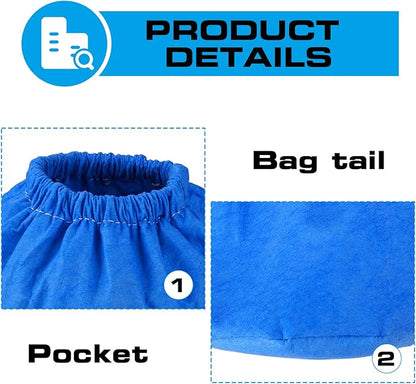 VRC2 Cloth Filter Bag 1.5 to 3.2 Gallon for Armor All AA155 AA255 AA255W AA256 VOM205P 0901 2.5 Gallon Shop VAC Microlined Vacuum & Dust Collector Accessories - 3 Pack