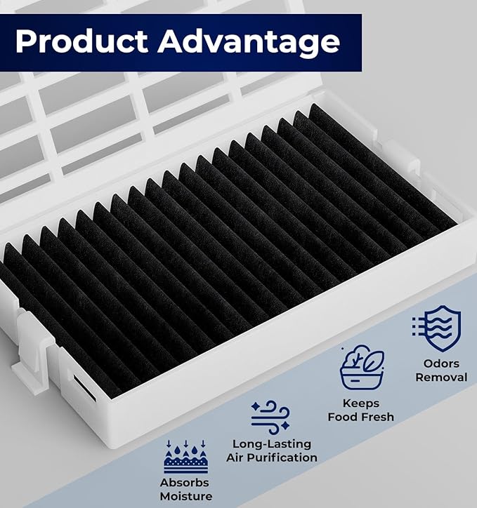 3 PACK W10311524 Refrigerator Air Filter Replacement Compatible With Whirlpool, AIR1, Maytag, Kitchenaid, and Jenn-Air, Replace for Fresh Flow Refrigerator Air Filter