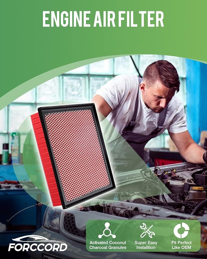 Cabin & Engine Air Filter Fits for Highlander 3.5L/2.7L Gas Only (2014-2019), Sienna 3.5L/2.7L Gas (2011-2020), Camry V6 3.5L Gas Only (2012-2017) Replace#CF10285 CA10755 Car Accessories