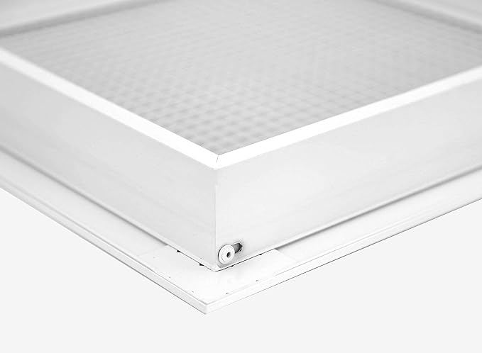 HVAC Premium 20" x 30" Cube Core Eggcrate Return Air Filter Grille for 1" Filter - Aluminum - White [Outer Dimensions: 22.5" x 32.5]