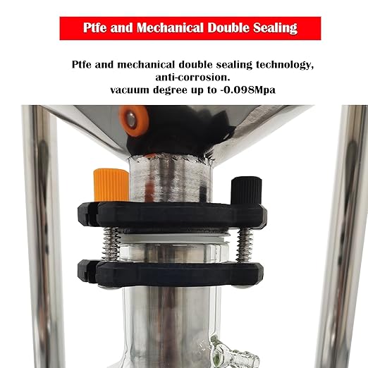 Glass Vacuum Filter Lab Vacuum Filtration Extraction Apparatus with 10L Brinell Funnel/10L Glass Flask Negative Pressure Stainless Steel Vacuum Filter Kit for Liquid Extraction