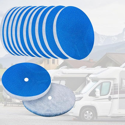 RV Air Conditioner Filter - RV 5.25" Round Air Duct AC Filter MERV-6 Replacement for AC Vent (10 Pack with Central Hole), RV Air Filter Accessories