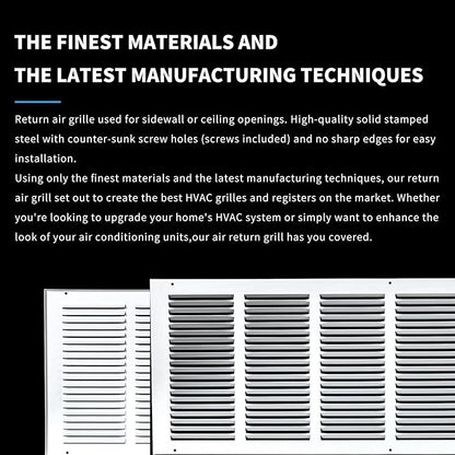 30x14 Return Air Grille(Duct Opening Size),Air Return Vent Cover,Flat Vent Cover,Rejillas De Aire Acondicionado Para Casa,Return Air Grilles,Outer Dimensions:31.75"Wx15.75"H(30"W x 14"H, Duct Opening)