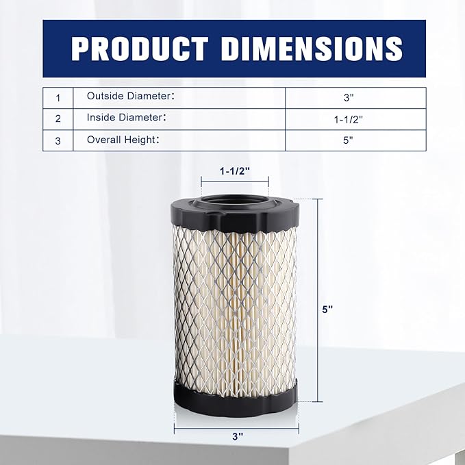 Air Filter Maintenance Kit for Husqvarna YTA18542 YTA22V46 YTA24V48 YTH18542 YTH22V46 YTH2348 YTH24V48 YTH24V54 Z246 Z254 Mower w/ 17.5hp 19.5hp 20hp 21hp B&S Engine