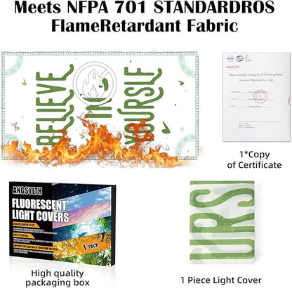Fluorescent Light Covers - Classroom Covers for Ceiling Lights, 1 PCS 4 x 2 Feet Magnetic Light Filters, Classroom, Office Decor (Believe in Yourself)