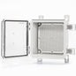 QILIPSU Waterproof Junction Box IP67 Outdoor Plastic Electrical Project Enclosure Weatherproof with Mounting Plate, Wall Brackets, Hinged Clear Cover 5.9"x5.9"x3.5" CC