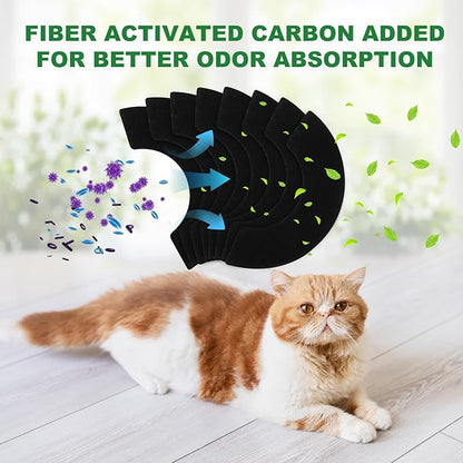 8 Pack Carbon Filters Compatible with Litter-Robot 4 Activated Charcoal Charcoal Filters for Litter Box Carbon Premium Filter to Eliminate Odors Control Damp from Pets and Keep Home Fresh