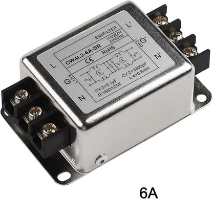 Single-Phase 2-Stage Power Supply Filter Anti-interference With Alloy Shell For CW4L2 Models Electrical And Electronic Equipment(6A)