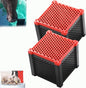 Hortsun 2 Pcs Pure Cube Water Trough Filter with 2 Packs of Filter Materials Aquarium Water Trough Purifier Cubic Purification Material Storage Box for Fish Tanks Horse Troughs Ponds Tanks