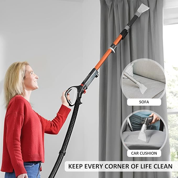 2Pcs Carpet Vac Extractor Attachment Tool, Portable Vacuum Cleaner Brush Head Extraction Nozzle, Shatter Proof Sofa Carpet Cleaning Nozzle, Transparent Vacuum Cleaner Parts for Cars Carpets Mobiles