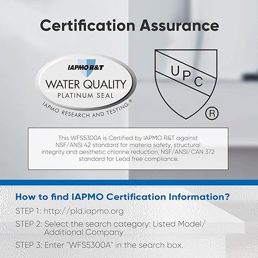 PUREPLUS Under Sink Water Filter System, 22000 Gallons, 99.99% Chlorine Reduction, NSF/ANSI 42 Certified,Removes Heavy Metals,Chlorine, Direct Connect Under Counter Water Filtration System