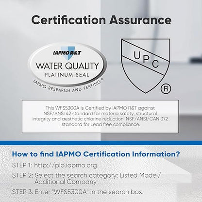 PUREPLUS Under Sink Water Filter System, 22000 Gallons, 99.99% Chlorine Reduction, NSF/ANSI 42 Certified,Removes Heavy Metals,Chlorine, Direct Connect Under Counter Water Filtration System