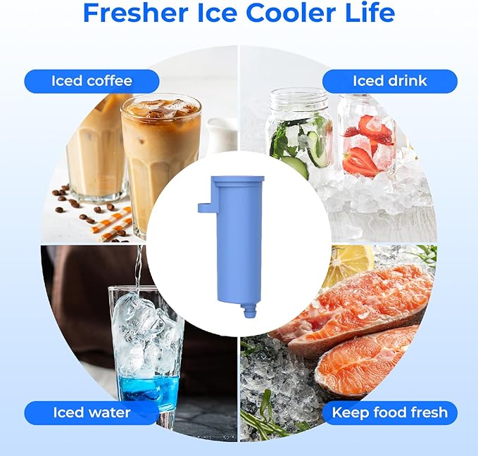 Waterdrop Scale Inhibiting Replacement for GE® Profile Opal Nugget Ice Maker Water Filter, P4INKFILTR, with Ring Pull, NSF 42&372 Certified, BPA-Free, 3 Counts