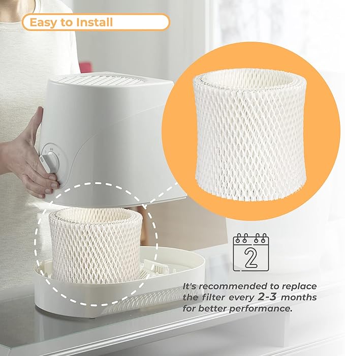 ANTOBLE 4 Pack HC-888 HC-888N Humidifier Wicking Filters Replacements for Honeywell HC888 HCM-890 HEV-320 Series & Duracraft D88 DCM-200 DH-890 Humidifier Filter C