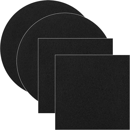 4 Pack Charcoal Filters for Compost Bucket, 6.7inch & 5inch Compost Filters for Countertop Bin Pail Replacement, Activated Charcoal Home Bucket Refill Sets, Round& Square