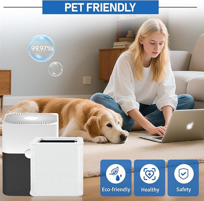 211+ Replacement Filter 2 Pack, Compatible with Blue Pure 211+ Air Purifier, 2-Stage Filtration System with H13 True Filter and Activated Carbon, for Home Bedroom Use, Collapsible Air