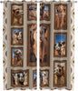 2 Panel Kitchen Cafe Curtains, Desert Camels Sunlight Filtering Nature Air Through, Home Decor Window Covering Tier Curtains for Living Room 80W x 84L inch Western Wildlife Brown Animals Country