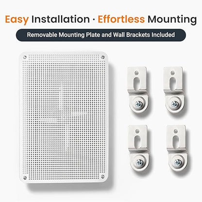 QILIPSU Waterproof Junction Box IP67 Outdoor Plastic Electrical Project Enclosure Weatherproof with Mounting Plate, Wall Brackets, Hinged Grey Cover 14.8"x10.8"x6.1"