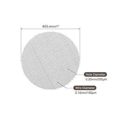 MECCANIXITY Pipe Screen Stainless Steel Screens, 1 Inch (25.4mm) Diameter for Pipe Filter, Pack of 80