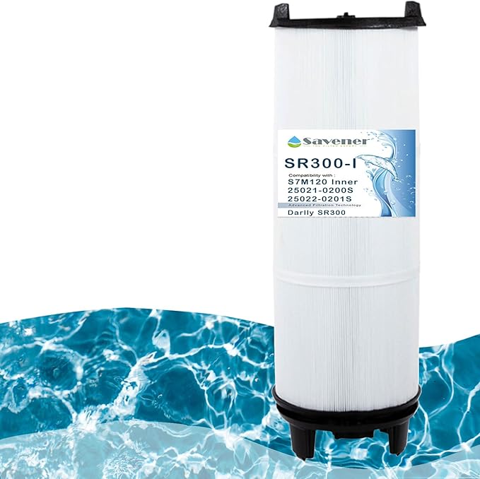 S7M120 System 3 Inner Pool Filter Compatible with 25021-0200S & 25022-0201S, Replacement for Sta-Rite System 3, SR300 Pool Filter Cartridge, 100 Sq.Ft. Filtration Area