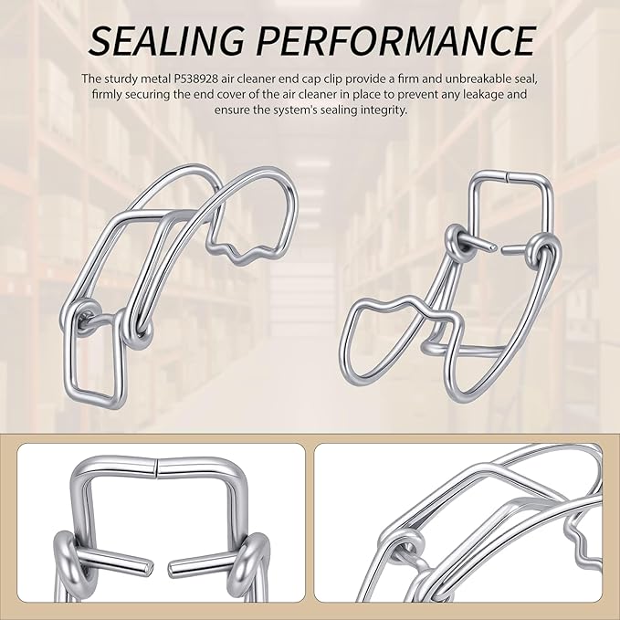 4 Pcs P538928 Air Cleaner End Cap Metal Clip Compatible with Dona-ldson, Air Filter Clips, Maintain The Sealing 0f The Air Cleaner End Cap