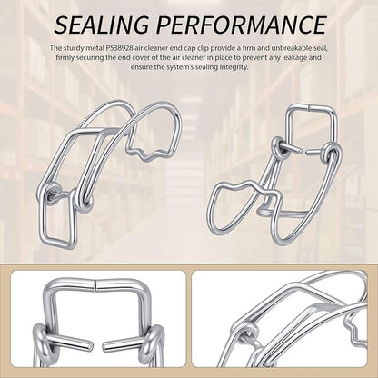 4 Pcs P538928 Air Cleaner End Cap Metal Clip Compatible with Dona-ldson, Air Filter Clips, Maintain The Sealing 0f The Air Cleaner End Cap