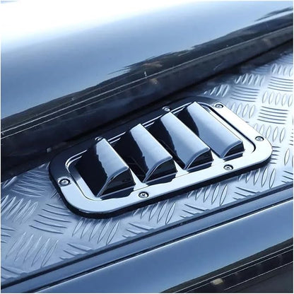 Car Decorative Front Hood Bonnet Side Trim Cover Steel Air Flow Intake Scoop Vent Snow Cover Compatible For Land Rover And Defender 04-19