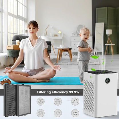 （2Pack) JF260 Filters Compatible with Jafända JF260 and AP1273 Air Purifiers,H13 Filter,Honeycomb High iodine Value Activated Carbon Filters,for smoke,pollen,dust